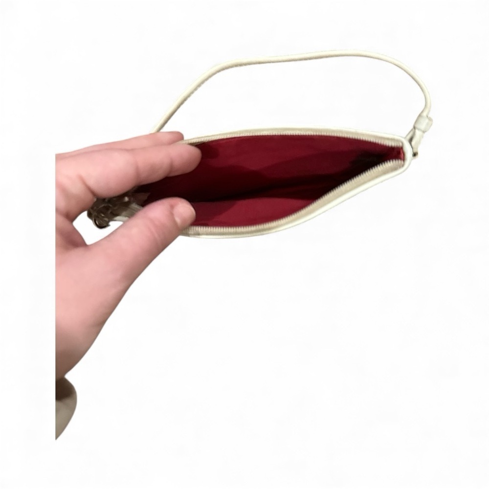 Coach Beige Leather Wristlet - Picture 4 of 4